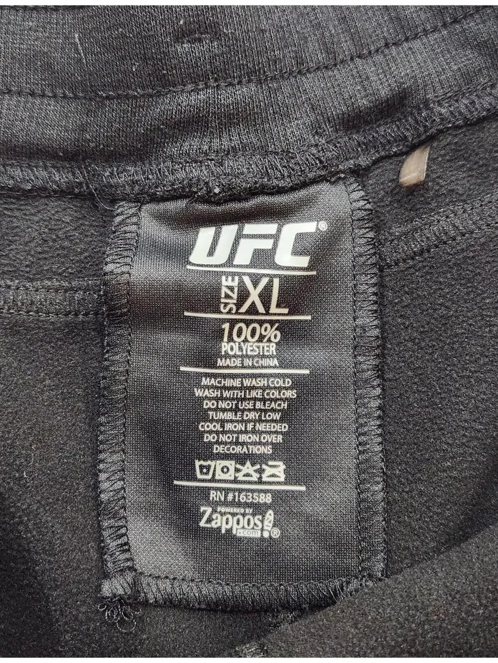 UFC Pants Mens XL Black Ultimate Fighting Championship MMA Sweatpants Joggers